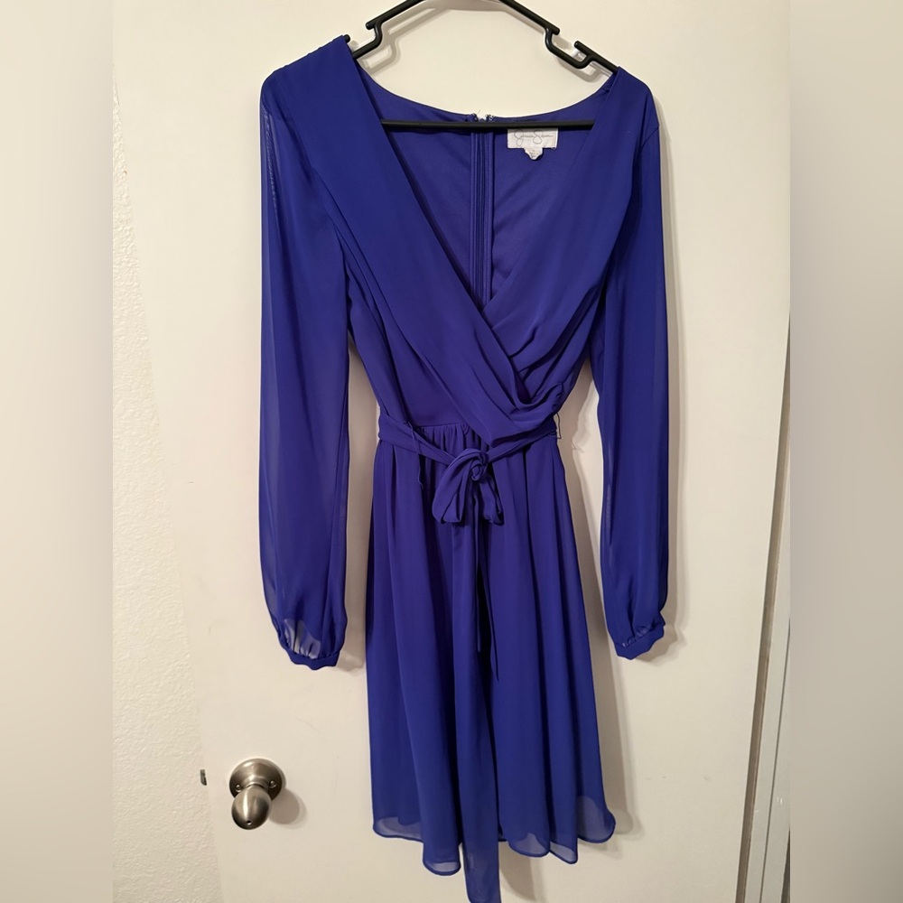 Jessica Simpson Royal Blue Long Sleeve Dress
